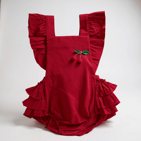  ROMPER BABADO -vermelho