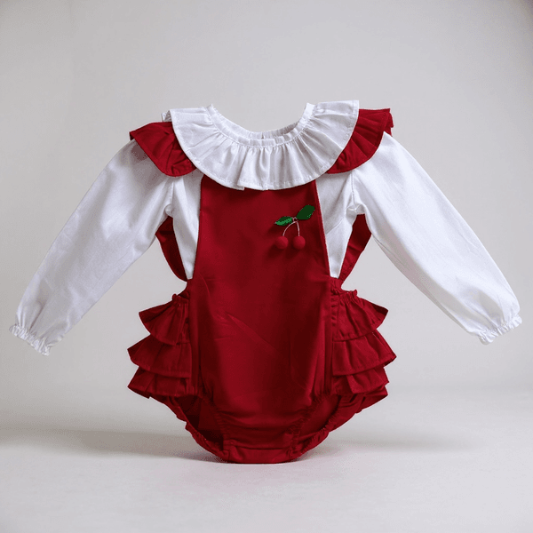 CONJUNTO ROMPER BABADO C/BLUSA