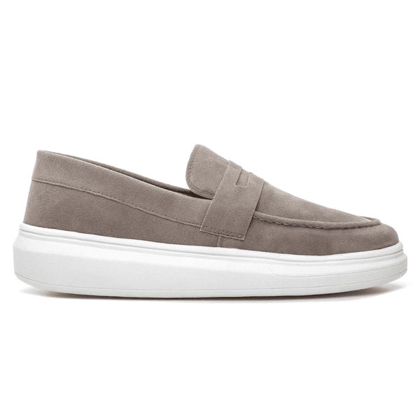 Mocassim masculino cinza sales