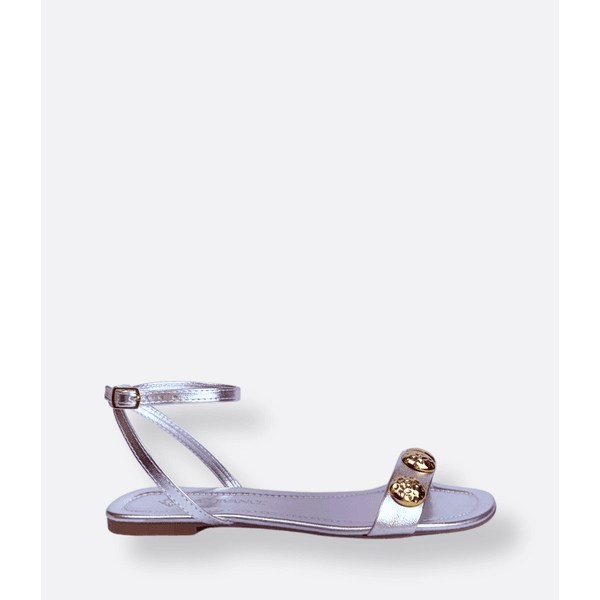 Rasteira Prata Metal Dourado Aurora - ATRIVANCE