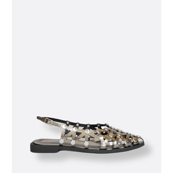 Slingback Onix Metal Prata Zaya - ATRIVANCE