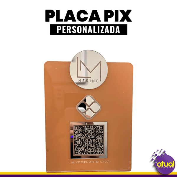 Placa pix 01 Qr Code 