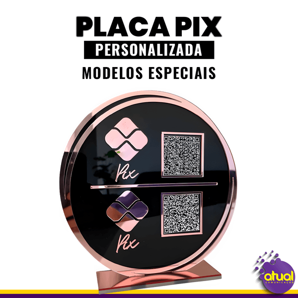 Placa pix Qr Code Personalizada
