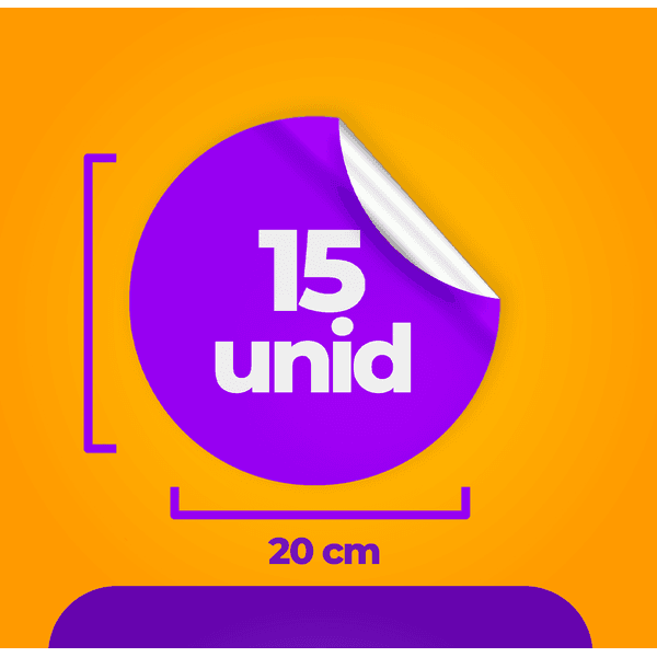 15 Unidades - Adesivo Vinil (20x20cm)