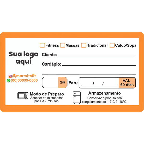 Adesivos para Marmitas 