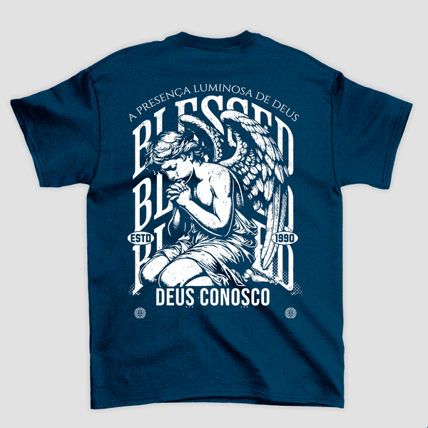 Camiseta Básica Anjo Blessed 