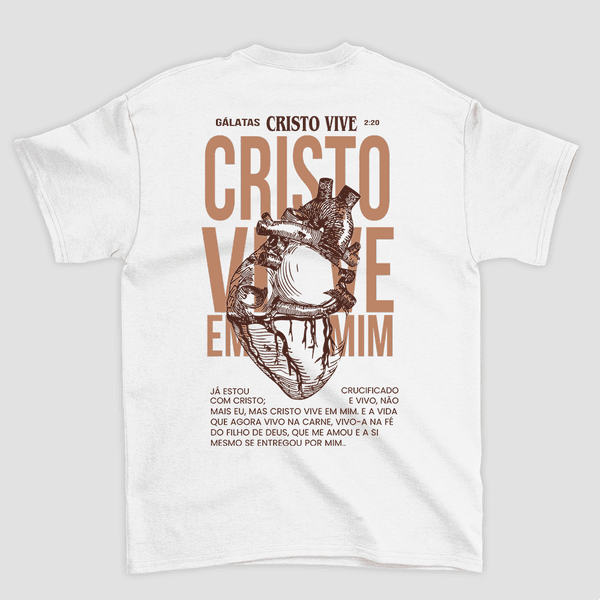 Camiseta Básica Cristo Vive em Mim