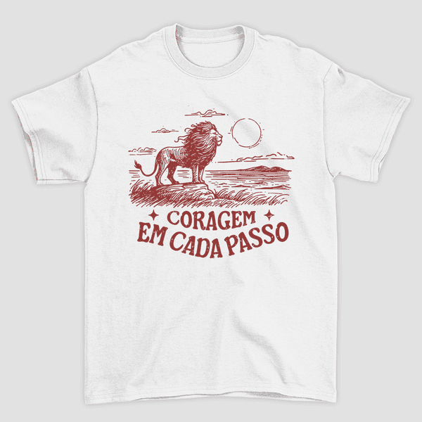 Camiseta Básica Coragem em Cada Passo