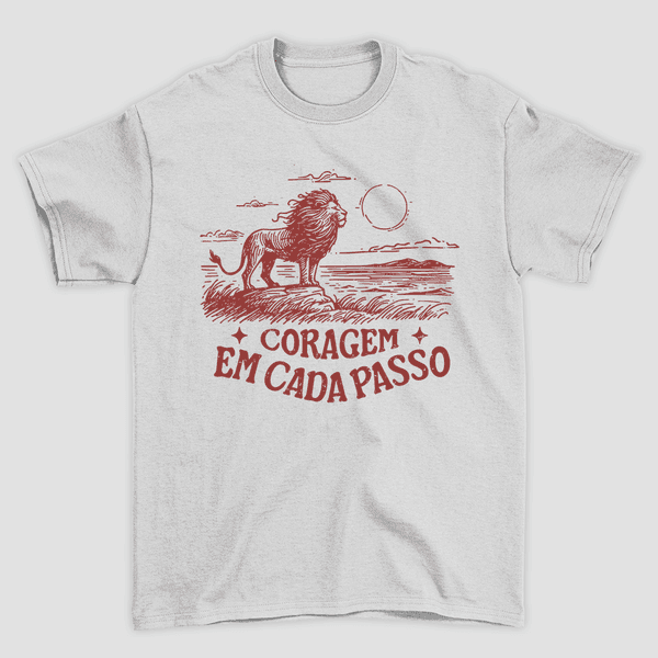 Camiseta Básica Coragem em Cada Passo