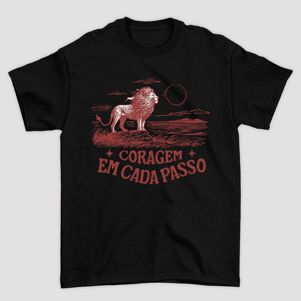 Camiseta Básica Coragem em Cada Passo
