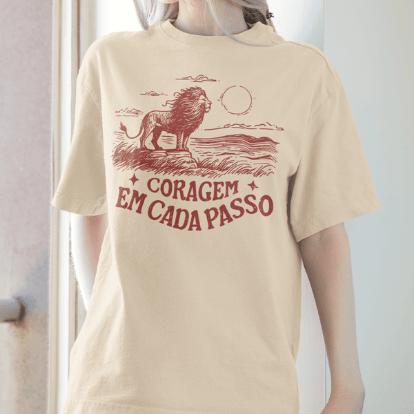Camiseta Básica Coragem em Cada Passo