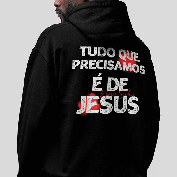 Moletom Canguru Só Jesus Basta