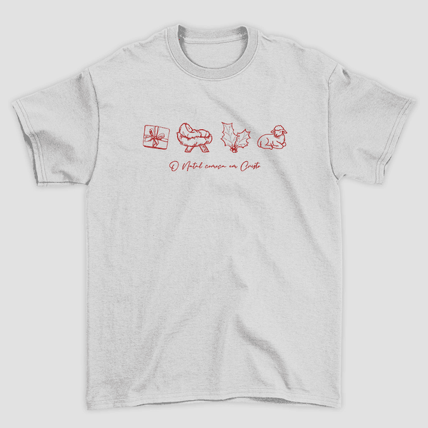 Camiseta Básica Natal em Cristo
