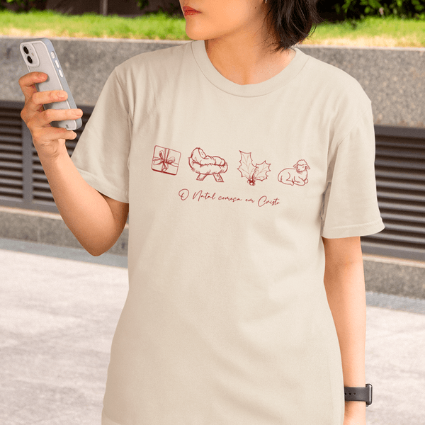Camiseta Básica Natal em Cristo