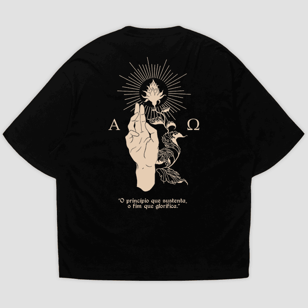 Camiseta Oversized Alfa e Ômega