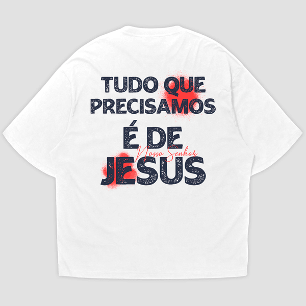 Camiseta Oversized Só Jesus Basta