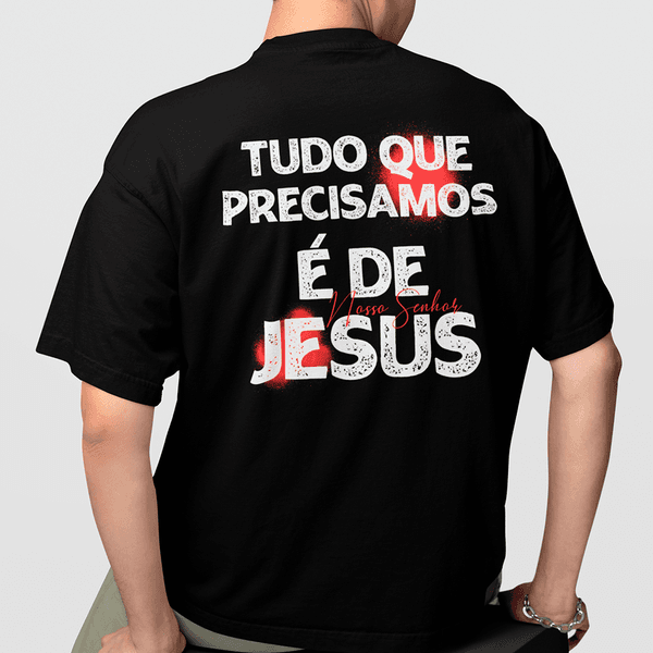 Camiseta Oversized Só Jesus Basta