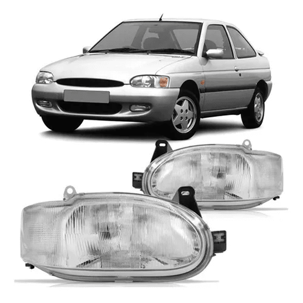 Farol Escort 1997 Em Diante - Carcaça Preta