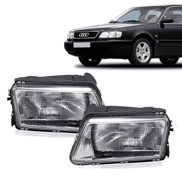Farol Audi A-4 1995 á 1998 - Lente Raiada - Direito, Iportado