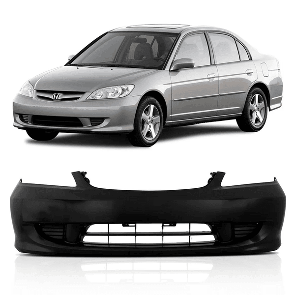 Para-choque Dianteiro Civic De 2004 á 2006 - Preto Liso