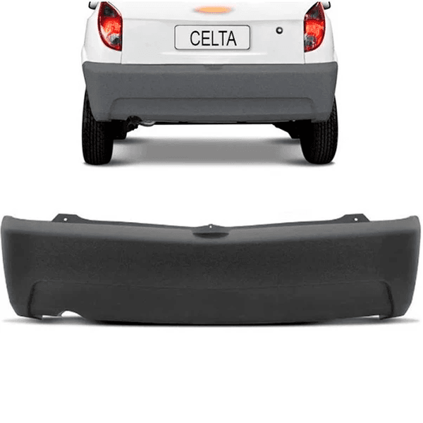 Para-choque Traseiro Celta De 2007 á 2011 - Cinza Texturizado