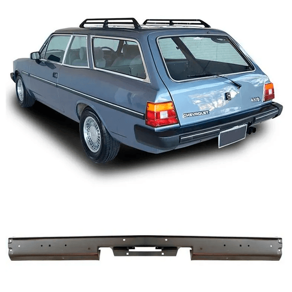 Para-choque Traseiro Caravan De 1985 á 1987 - Preto C/ Furo