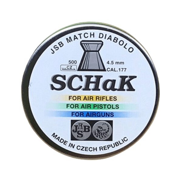 Chumbinhos JSB SCHaK Heavy Weight 4,5mm Peso médio: 0,535g / 8,26 gr lata com 500 pçs
