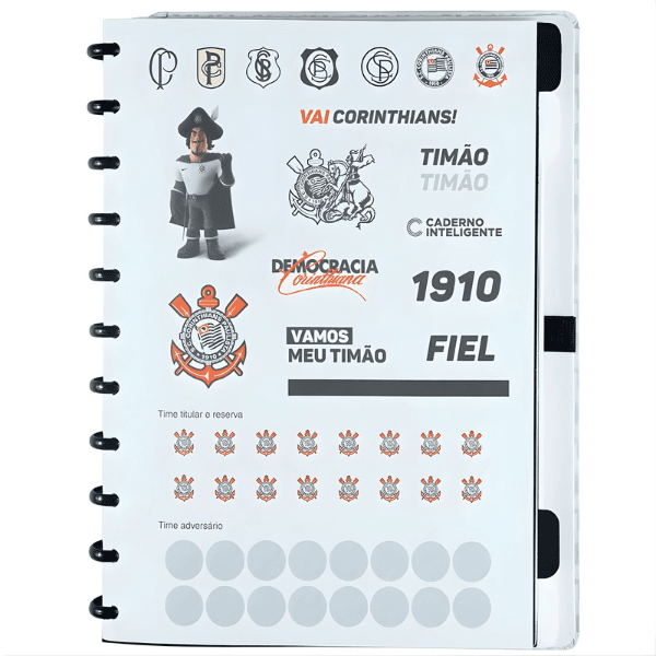 Caderno Universitário Corinthians 80 Folhas CIGD4152 Caderno Inteligente