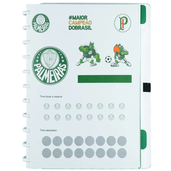 Caderno Universitário Palmeiras 80 Folhas CIGD4142 Caderno Inteligente
