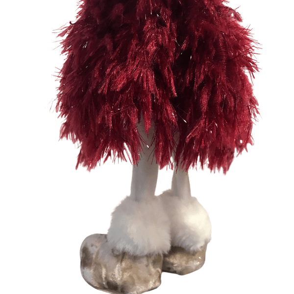 Anjo Decorativo em Pé Vermelho 46cm BT1172 Tok da Casa – Enfeite Natalino Elegante