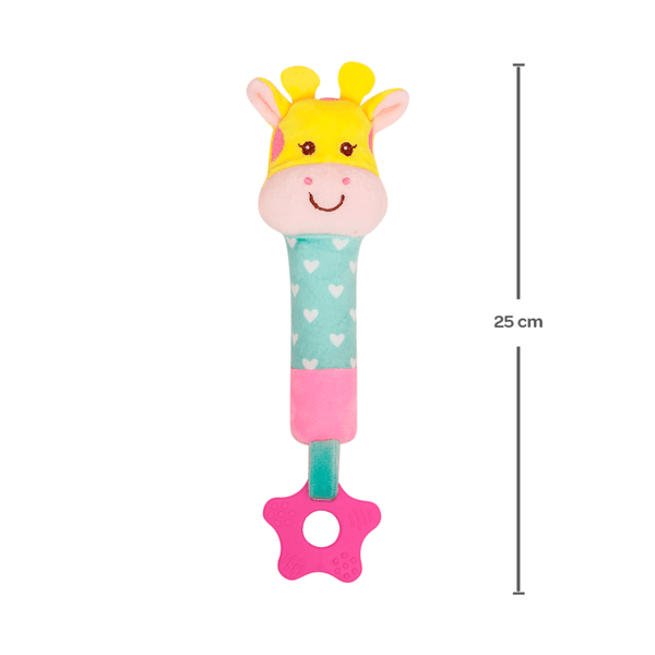 Pelúcia Buzininha com Mordedor Animal Fun Sortido 11946 Buba | Brinquedo Sensorial para Bebês
