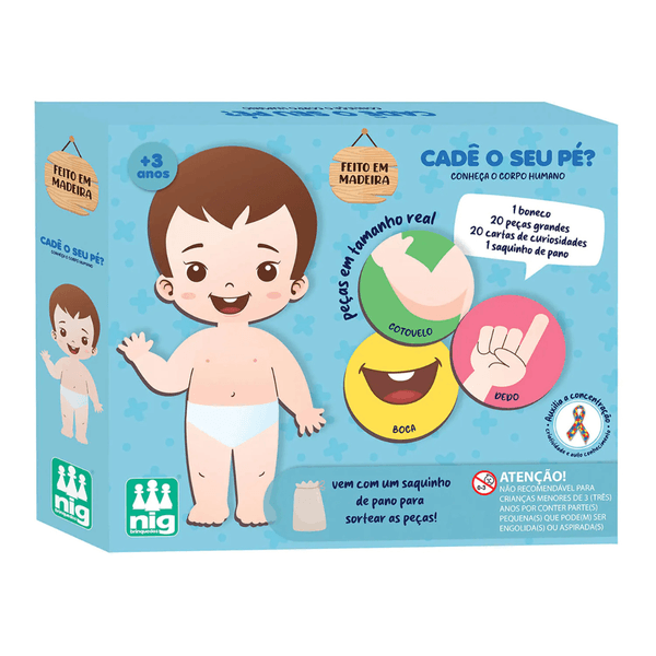 Jogo Cadê o Seu Pé? – Nig Brinquedo Educativo de Associação para Crianças