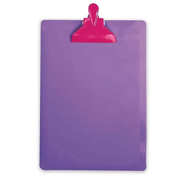 Prancheta Acrílica Ofício Roxa com Prendedor 3007 Ri Dello