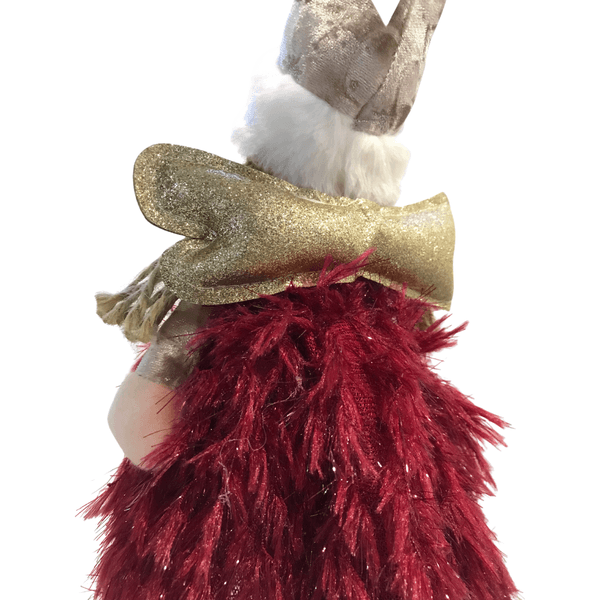 Anjo Decorativo em Pé Vermelho 46cm BT1172 Tok da Casa – Enfeite Natalino Elegante