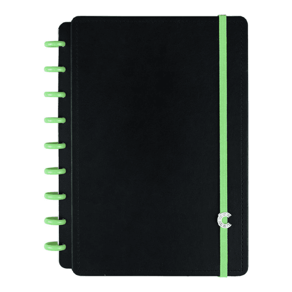 Kit Discos e Elástico Médio 23mm Verde 231034 Caderno Inteligente