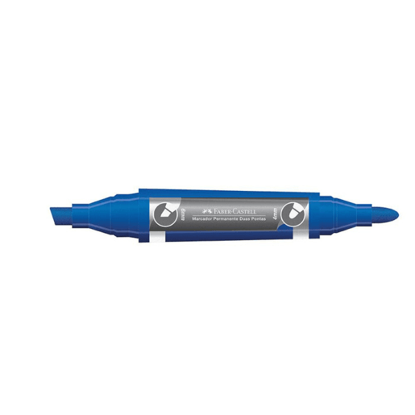 Marcador Permanente Dual Point Azul MP2P Faber-Castell