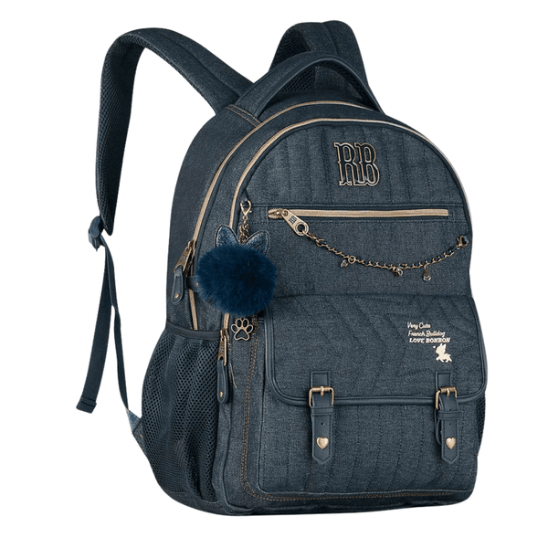 Mochila Feminina Rebecca Bonbon Jeans RB27027 Clio