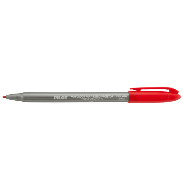 Marcador para Retroprojetor Ponta 2.0mm Vermelho Pilot