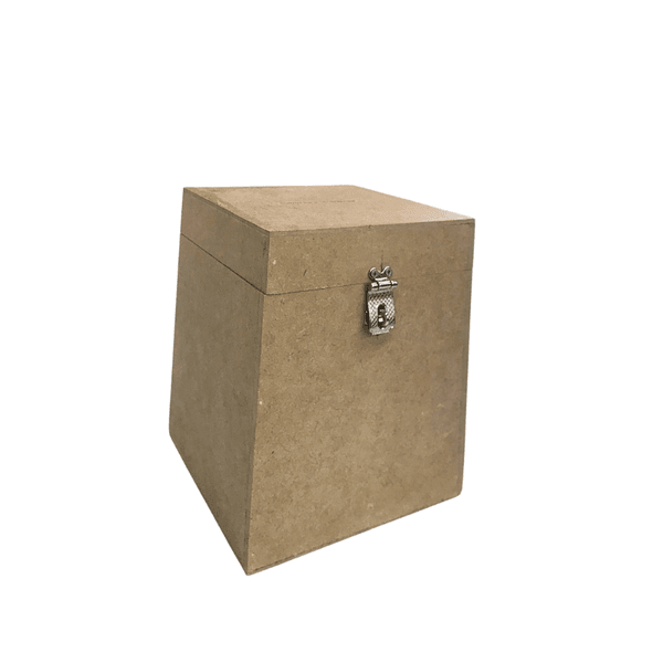Urna de MDF Pequena com Fecho e Cadeado 16x16x19 – Pirâmide F.N Artesanato