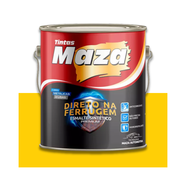Maza Esmalte Sintético Direto na Ferrugem Amarelo 3,6L