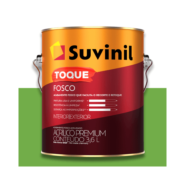 SUVINIL TOQUE FOSC (LÁTEX MAXX CLÁSSICA) CAPIM LIMÃO FOSCO AVELUDADO 3,6L