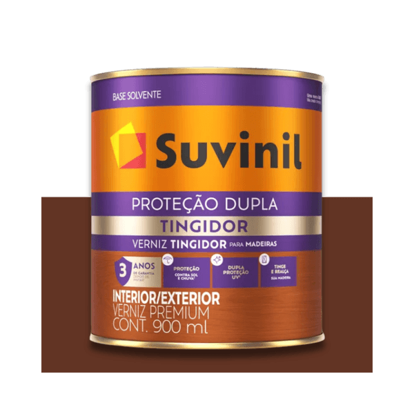 SUVINIL VERNIZ PROTEÇÃO DUPLA TINGIDOR IMBUIA 900ML