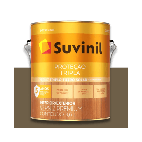 SUVINIL VERNIZ TRIPLA PROTEÇÃO FILTRO SOLAR BRILHANTE NOGUEIRA 3,6L