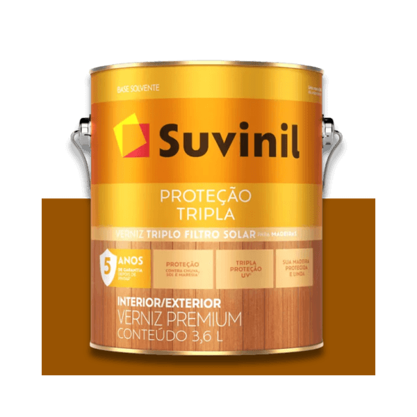 SUVINIL VERNIZ TRIPLA PROTEÇÃO FILTRO SOLAR BRILHANTE NATURAL 900ML
