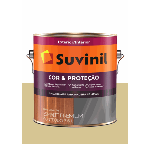 SUVINIL ESMALTE COR E PROTEÇÃO ACETINADO AREIA 3,6L