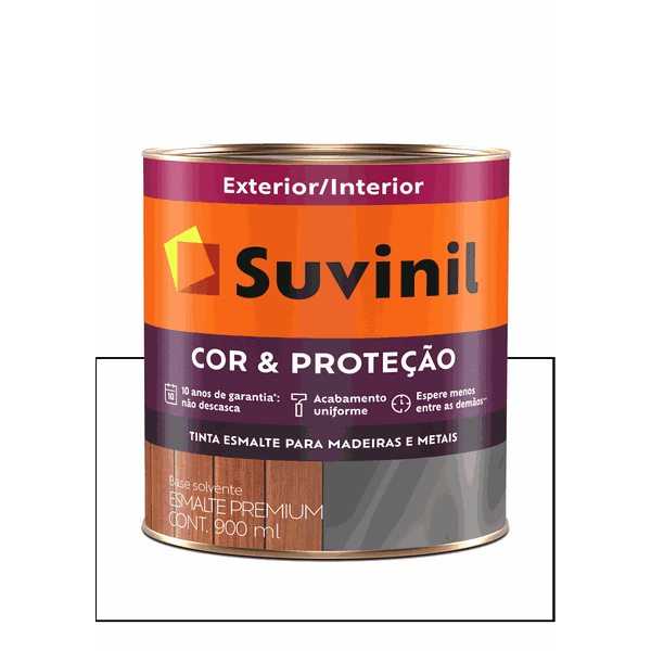 SUVINIL ESMALTE COR E PROTEÇÃO BRILHANTE BRANCO 900ML