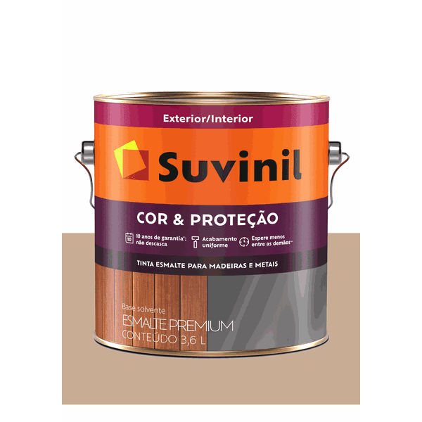 SUVINIL ESMALTE COR E PROTEÇÃO BRILHANTE CAMURÇA 3,6L