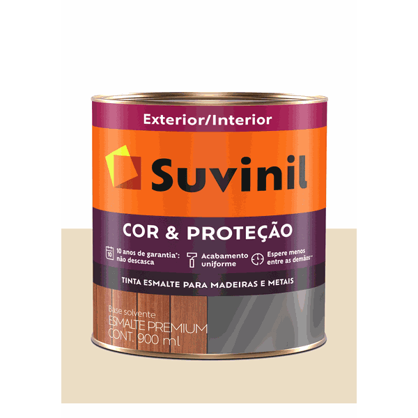 SUVINIL ESMALTE COR E PROTEÇÃO BRILHANTE MARFIM 900ML