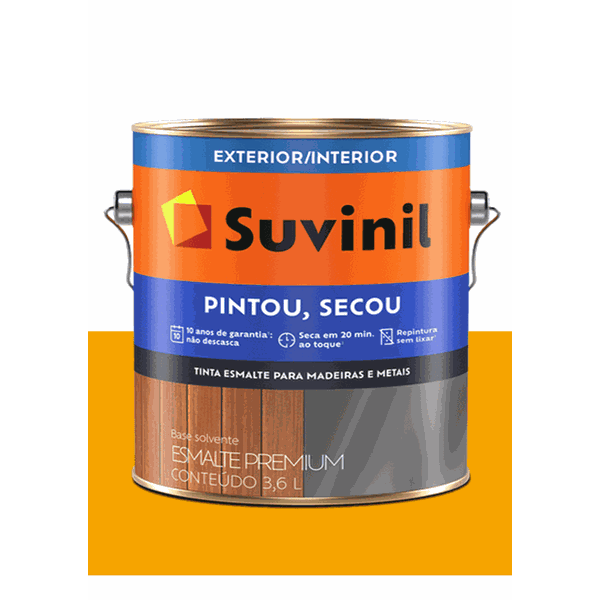 SUVINIL ESMALTE PINTOU SECOU AMARELO 3,6l