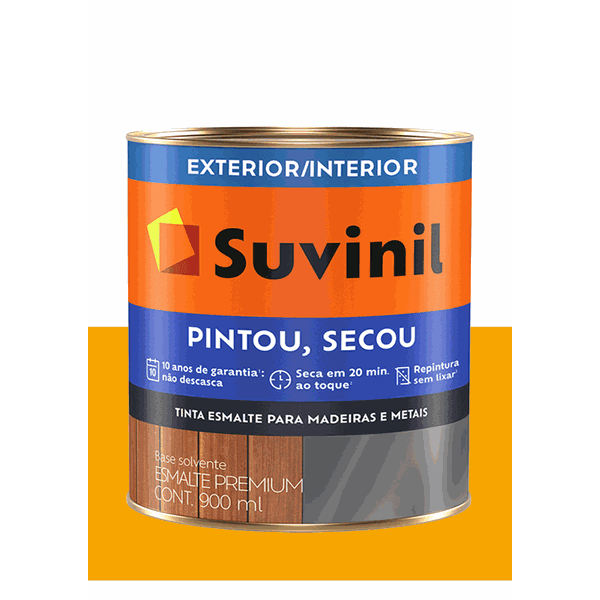 SUVINIL ESMALTE PINTOU SECOU AMARELO 900ML